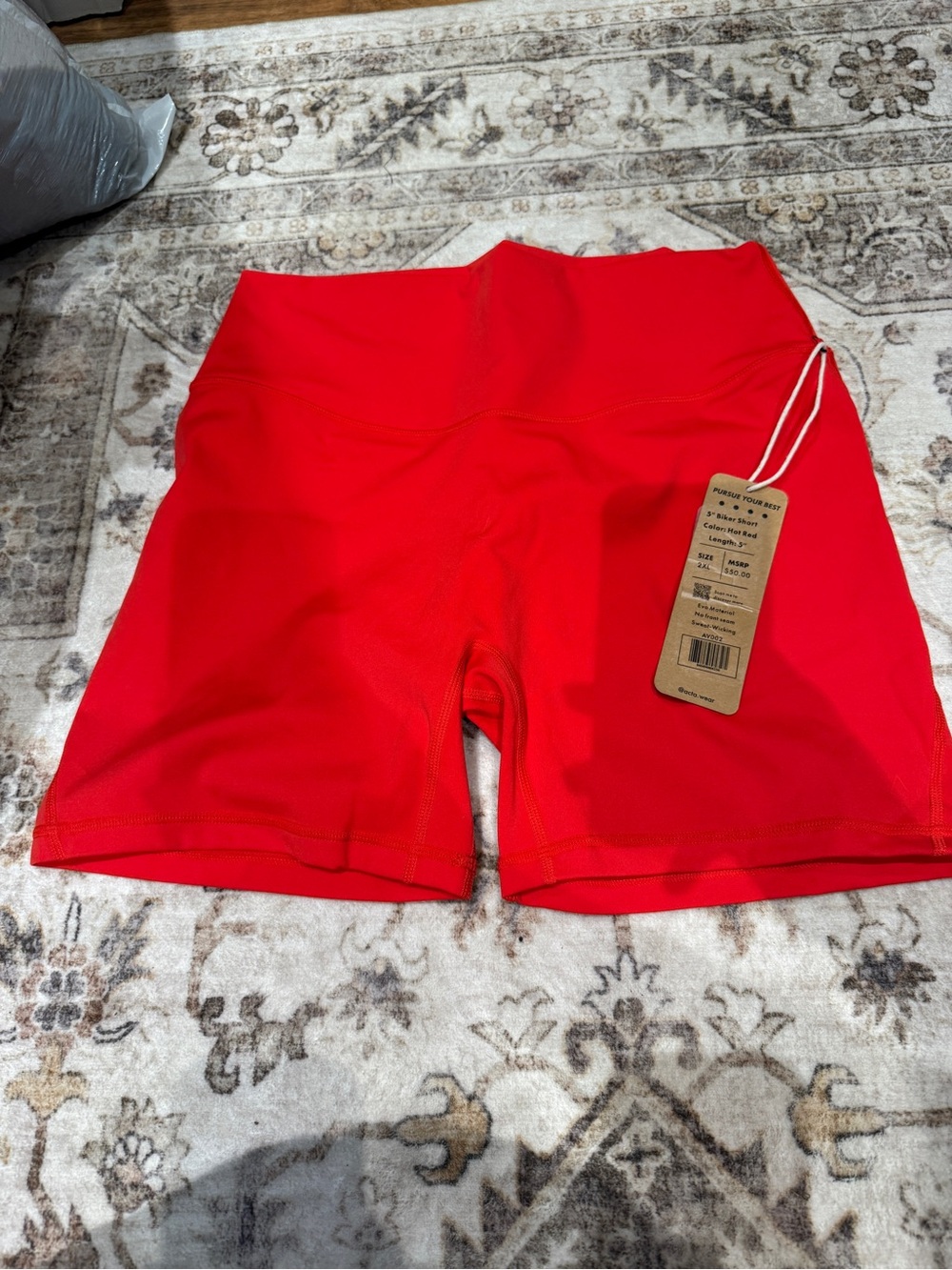 High-Rise Women’s Red Bike Shorts